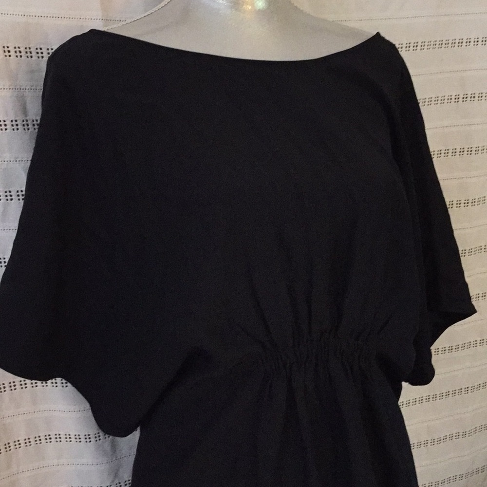 Calvin Klein black silk a top